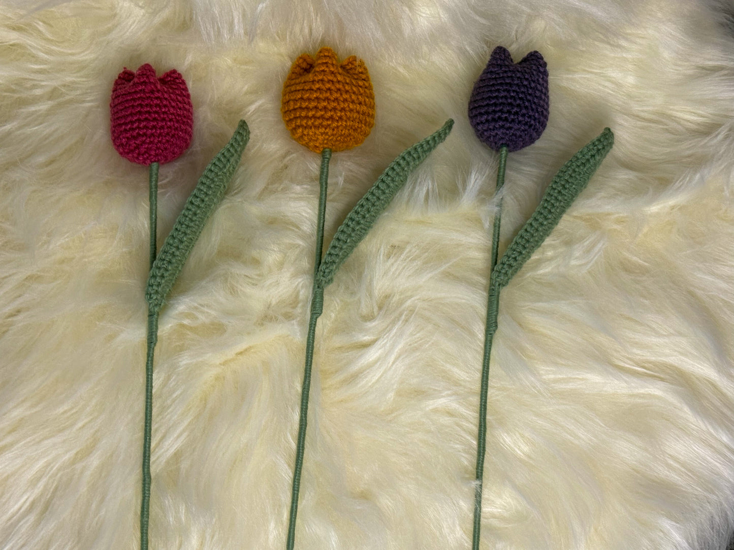1pc crocheted tulip in a wrap