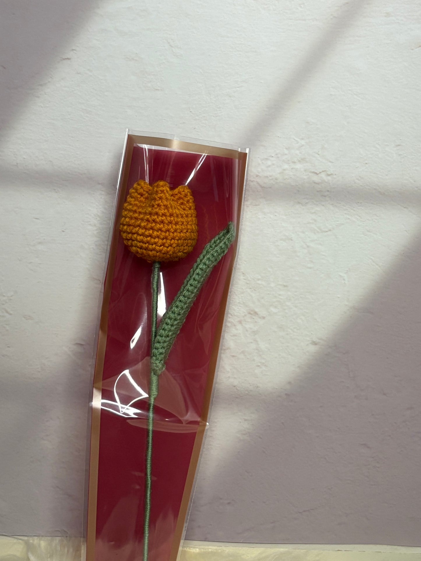 1pc crocheted tulip in a wrap