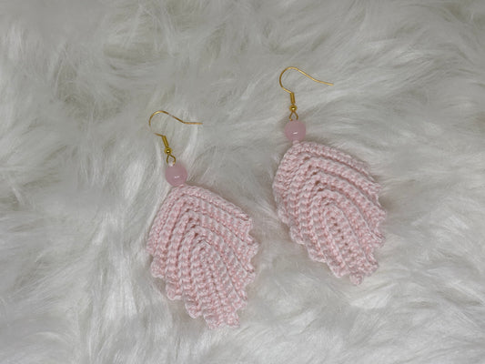 Crocheted Leaf earring