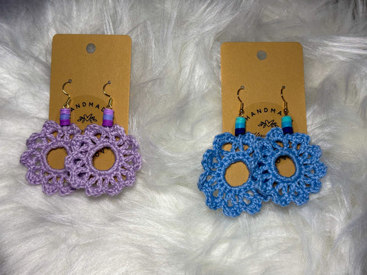 Floral Crocheted Earring