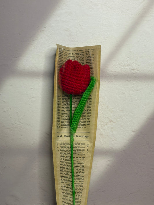 1pc crocheted tulip in a wrap
